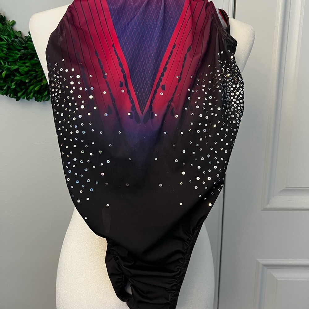 Pink and Black GK gymnastic leotard